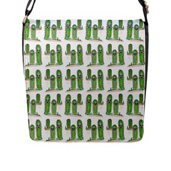 Prickle Plants Flap Closure Messenger Bag (l) by ArtByAng