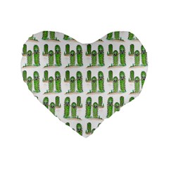 Prickle Plants Standard 16  Premium Flano Heart Shape Cushions by ArtByAng