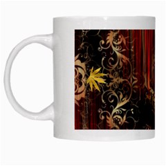 Mary Jane Burgundy Black And Gold Bedsheets  White Mugs by flipstylezfashionsLLC