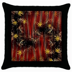 Mary Jane Burgundy Black And Gold Bedsheets  Throw Pillow Case (black) by flipstylezfashionsLLC