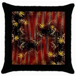 Mary Jane burgundy black and gold bedsheets  Throw Pillow Case (Black) Front