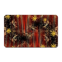 Mary Jane Burgundy Black And Gold Bedsheets  Magnet (rectangular) by flipstylezfashionsLLC