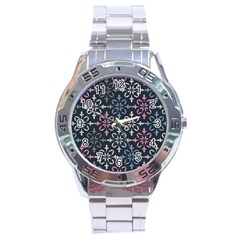 Background Wallpaper Abstract Art Stainless Steel Analogue Watch by Nexatart