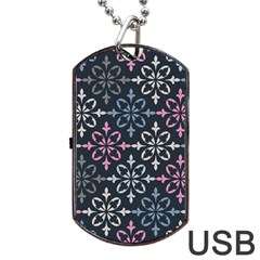 Background Wallpaper Abstract Art Dog Tag Usb Flash (two Sides) by Nexatart