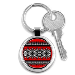 Decoration Pattern Style Retro Key Chains (round)  by Nexatart