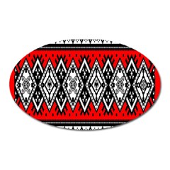 Decoration Pattern Style Retro Oval Magnet by Nexatart