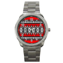 Decoration Pattern Style Retro Sport Metal Watch