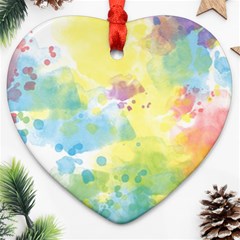 Abstract Pattern Color Art Texture Heart Ornament (two Sides)