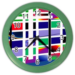 Color Graffiti Pattern Geometric Color Wall Clock