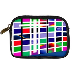 Color Graffiti Pattern Geometric Digital Camera Leather Case by Nexatart