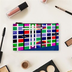 Color Graffiti Pattern Geometric Cosmetic Bag (small) by Nexatart