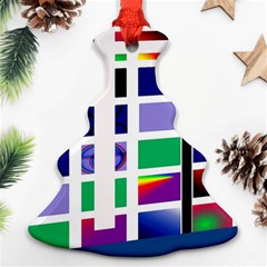 Color Graffiti Pattern Geometric Christmas Tree Ornament (two Sides) by Nexatart