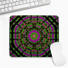 Flowers And More Floral Dancing A Happy Dance Large Mousepads