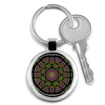 Flowers And More Floral Dancing A Happy Dance Key Chains (Round)  Front