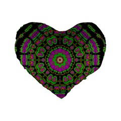 Flowers And More Floral Dancing A Happy Dance Standard 16  Premium Heart Shape Cushions