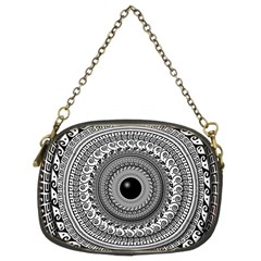 Graphic Design Round Geometric Chain Purse (two Sides) by Nexatart