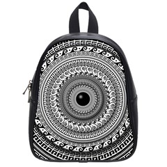 Graphic Design Round Geometric School Bag (small) by Nexatart