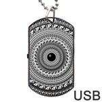 Graphic Design Round Geometric Dog Tag USB Flash (Two Sides) Front