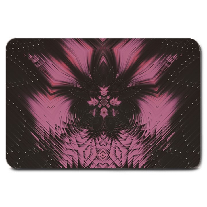 Glitch Glitch Art Grunge Distortion Large Doormat 