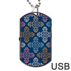 Background Wallpaper Abstract Art Dog Tag Usb Flash (two Sides) by Nexatart