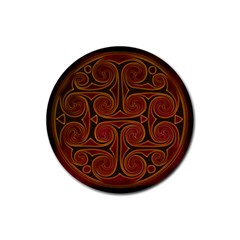 Beautiful Art Pattern Rubber Round Coaster (4 Pack)  by Nexatart