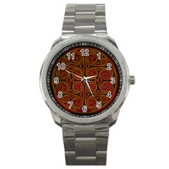 Beautiful Art Pattern Sport Metal Watch