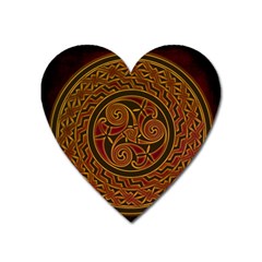 Beautiful Art Pattern Heart Magnet by Nexatart