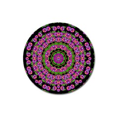 Flowers And More Floral Dancing A Power Peace Dance Magnet 3  (round) by pepitasart