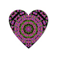 Flowers And More Floral Dancing A Power Peace Dance Heart Magnet by pepitasart