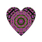 Flowers And More Floral Dancing A Power Peace Dance Heart Magnet Front