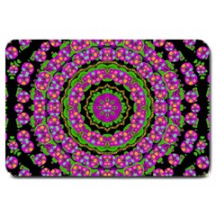 Flowers And More Floral Dancing A Power Peace Dance Large Doormat  by pepitasart