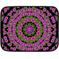 Flowers And More Floral Dancing A Power Peace Dance Fleece Blanket (mini) by pepitasart