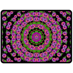 Flowers And More Floral Dancing A Power Peace Dance Fleece Blanket (large)  by pepitasart