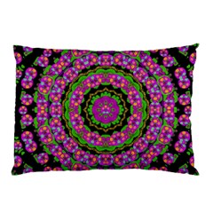 Flowers And More Floral Dancing A Power Peace Dance Pillow Case (two Sides) by pepitasart