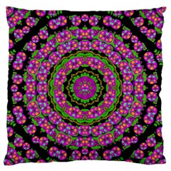 Flowers And More Floral Dancing A Power Peace Dance Standard Flano Cushion Case (one Side) by pepitasart