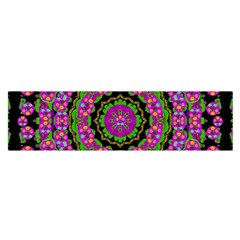 Flowers And More Floral Dancing A Power Peace Dance Satin Scarf (oblong) by pepitasart