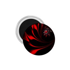 Red Black Abstract Curve Dark Flame Pattern 1 75  Magnets by Nexatart