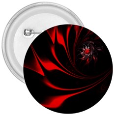 Red Black Abstract Curve Dark Flame Pattern 3  Buttons by Nexatart