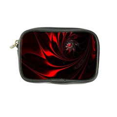 Red Black Abstract Curve Dark Flame Pattern Coin Purse by Nexatart