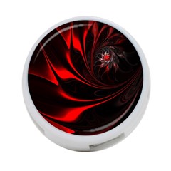 Red Black Abstract Curve Dark Flame Pattern 4-port Usb Hub (one Side) by Nexatart