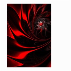 Red Black Abstract Curve Dark Flame Pattern Small Garden Flag (two Sides) by Nexatart