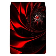 Red Black Abstract Curve Dark Flame Pattern Removable Flap Cover (s) by Nexatart