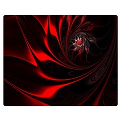 Red Black Abstract Curve Dark Flame Pattern Double Sided Flano Blanket (medium)  by Nexatart