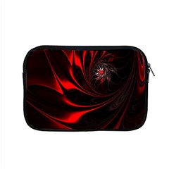 Red Black Abstract Curve Dark Flame Pattern Apple Macbook Pro 15  Zipper Case by Nexatart