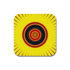 Art Decoration Wallpaper Bright Rubber Square Coaster (4 Pack)  by Nexatart