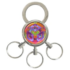 Glitch Glitch Art Grunge Distortion 3-ring Key Chains by Nexatart