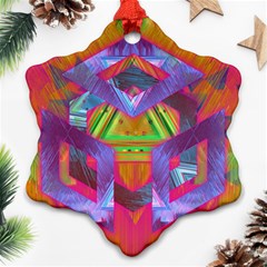 Glitch Glitch Art Grunge Distortion Ornament (snowflake)