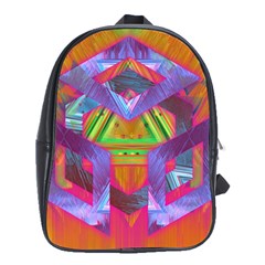 Glitch Glitch Art Grunge Distortion School Bag (xl) by Nexatart