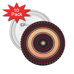 Ornamental Shape Concentric Round 2 25  Buttons (10 Pack)  by Nexatart