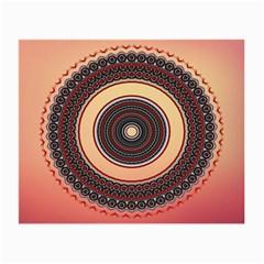 Ornamental Shape Concentric Round Small Glasses Cloth (2-side) by Nexatart